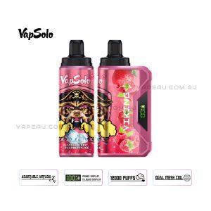 VapSolo Viking 12000 Puffs Strawberry Raspberry Ice